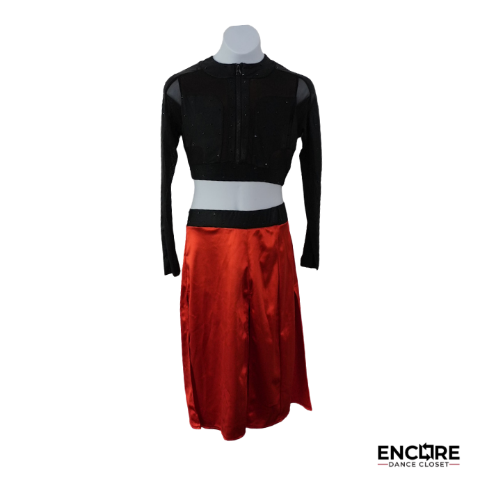 Black & Red Contemporary Two-Piece Costume  two piece
