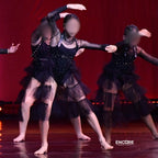 Black Tulle and Leatherette Layered Costume  dress