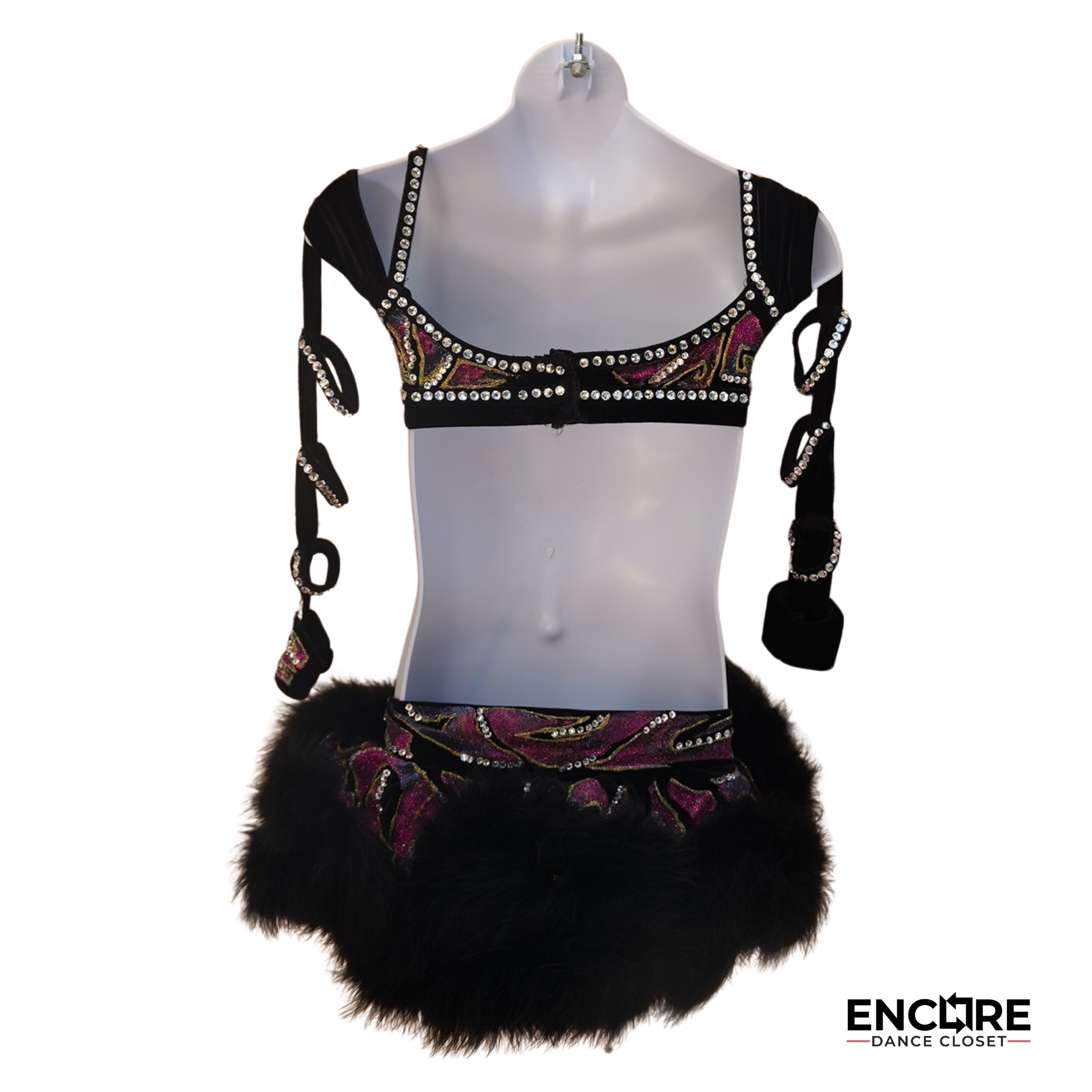 Black Velvet Glitter Costume