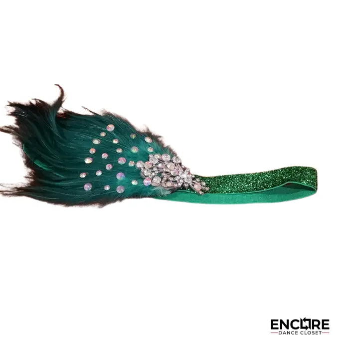 Emerald Green Rhinestone Fringe Costume  two piece