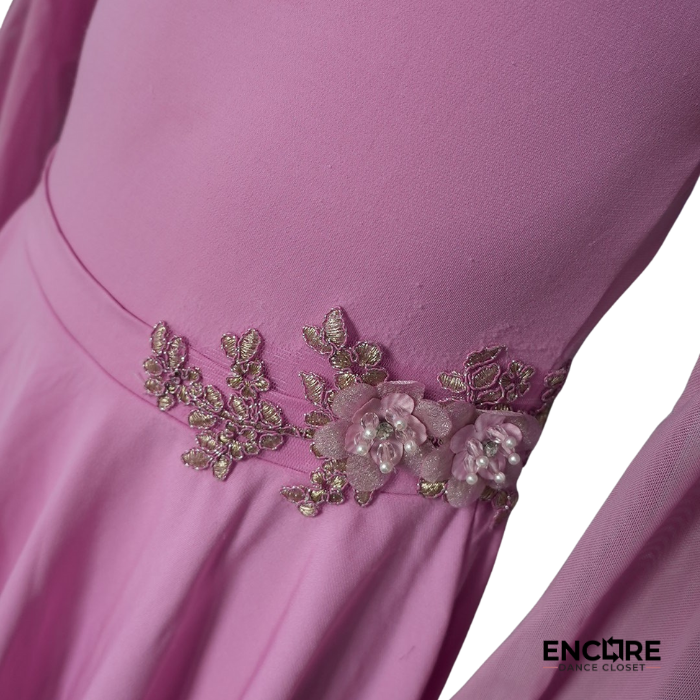 Soft Pink Long-Sleeve Lyrical Dress  leotard