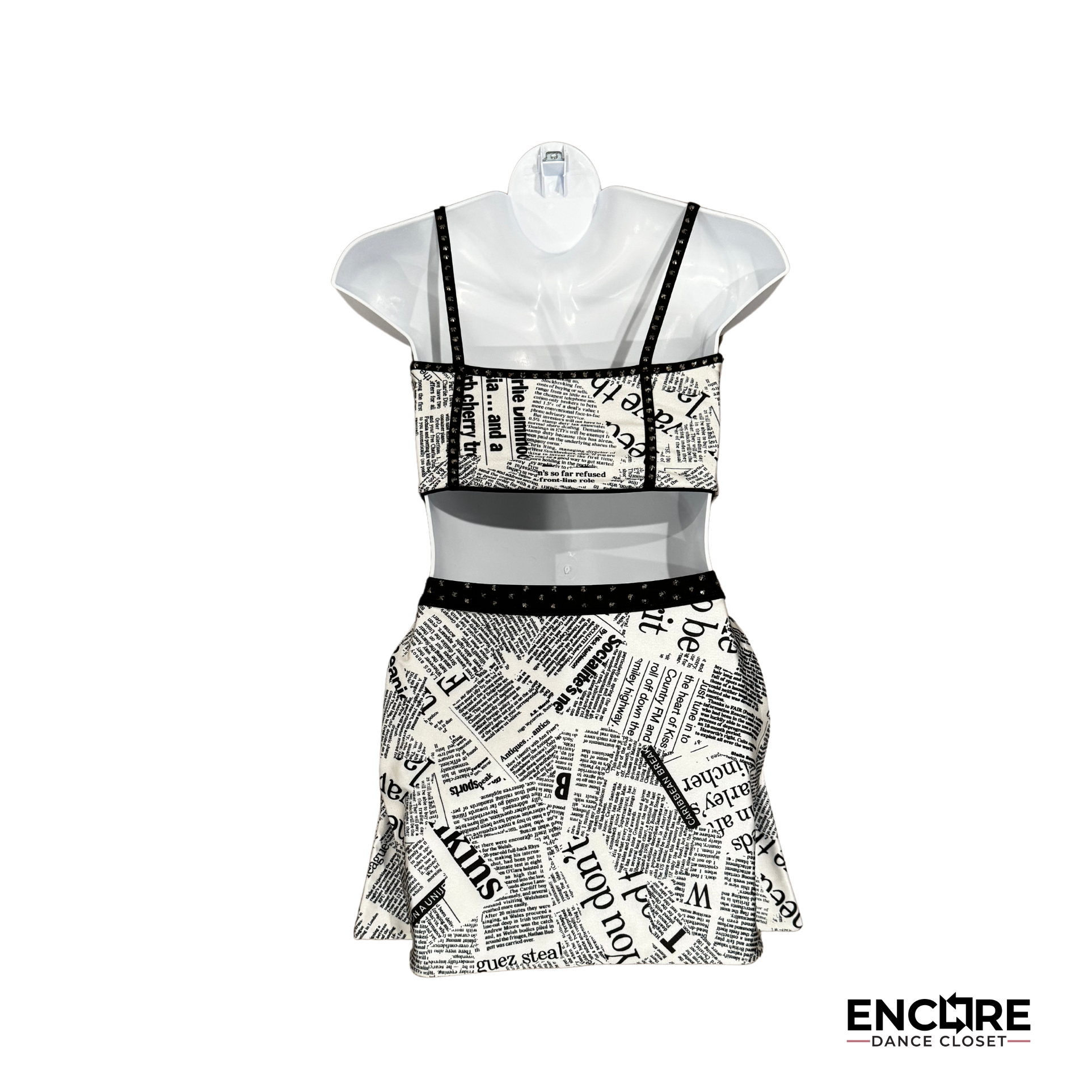 Headline-Making Two-Piece Newspaper Costume - Encore Dance Closet
