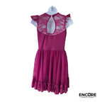 Raspberry Lace Lyrical Dress with Ruffle Sleeves  dress