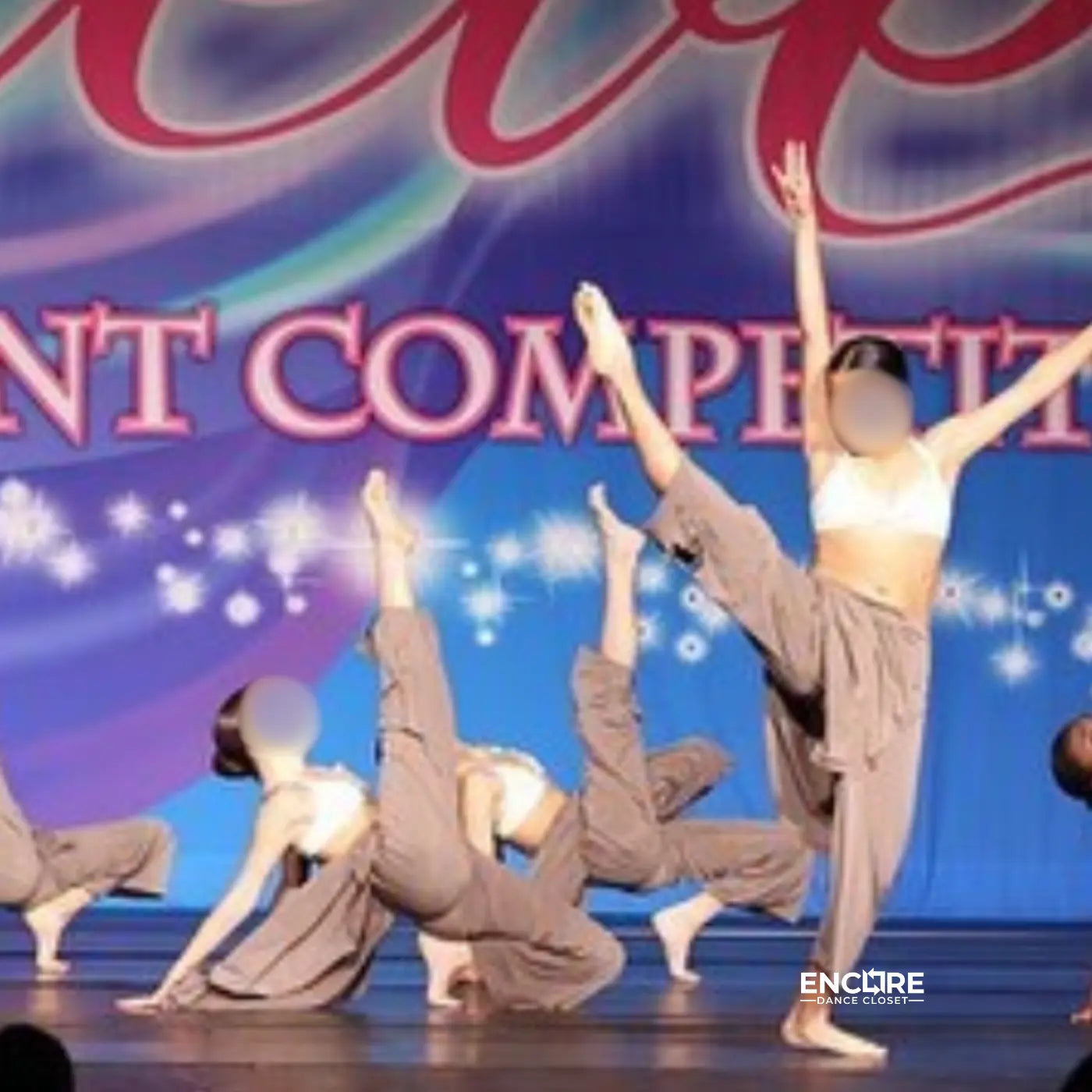 Ivory and Floral Two-Piece Set with Culotte Pants  two piece