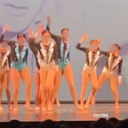 Tuxedo-Inspired Turquoise and Black Leo  leotard