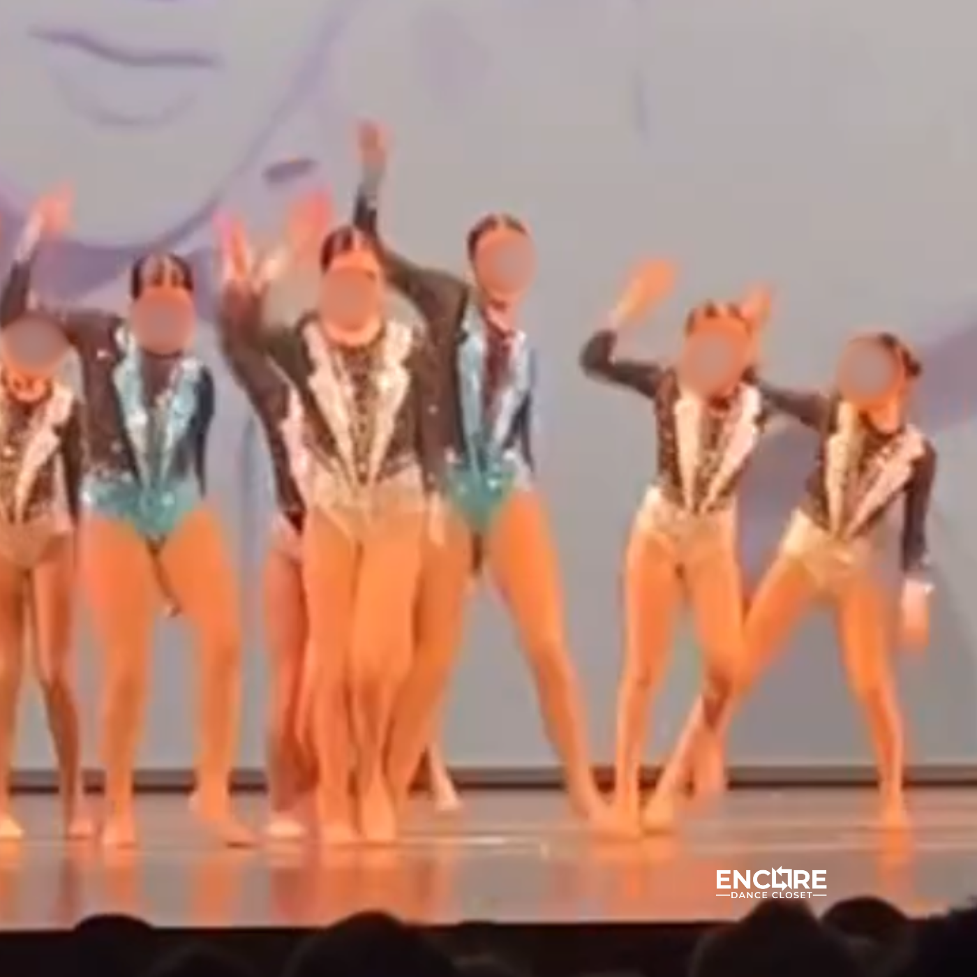 Tuxedo-Inspired Turquoise and Black Leotard