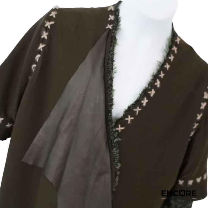 Olive Wrap Tunic & Trousers Character Costume  two piece