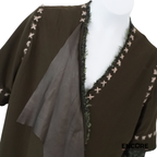 Olive Wrap Tunic & Trousers Character Costume  two piece