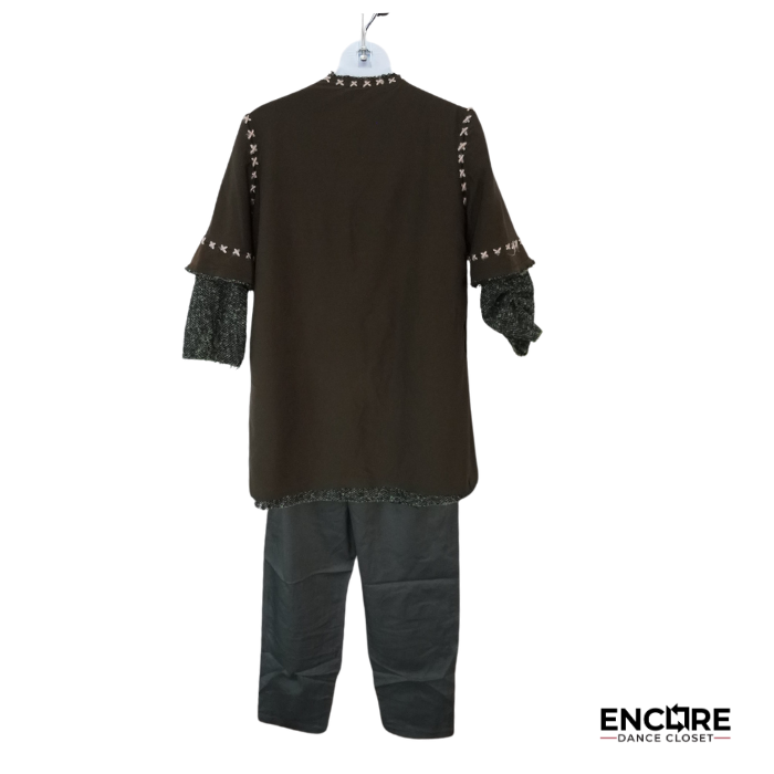 Olive Wrap Tunic & Trousers Character Costume  two piece