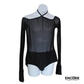 Black Mesh Statement Leo  leotard