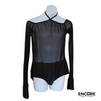 Black Mesh Statement Leo  leotard