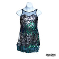 Blue Sparkle Fringe Dress  dress