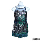 Blue Sparkle Fringe Dress  dress