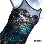 Blue Sparkle Fringe Dress  dress
