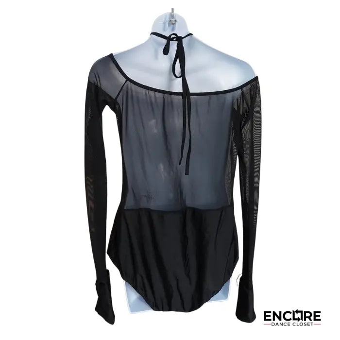 Black Mesh Statement Leo  leotard