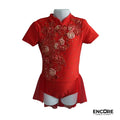 Scarlet Blossom Elegance  leotard