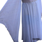 White Velvet and Mesh Dress  dress