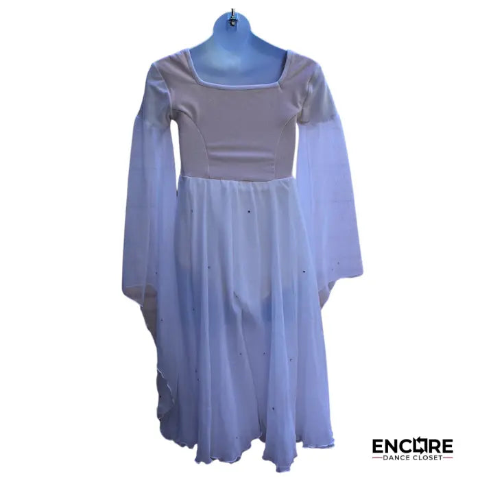 White Velvet and Mesh Dress  dress