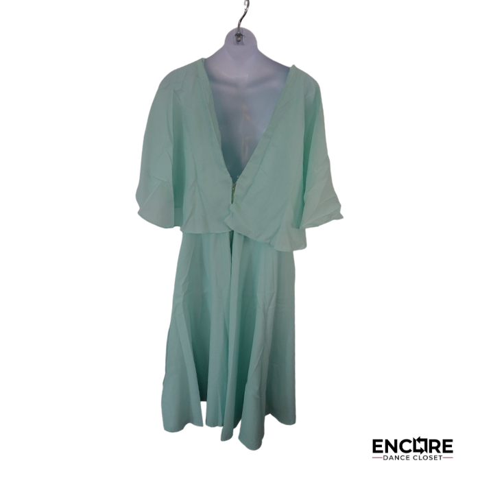 Mint Flutter Cape Lyrical Dress  dress