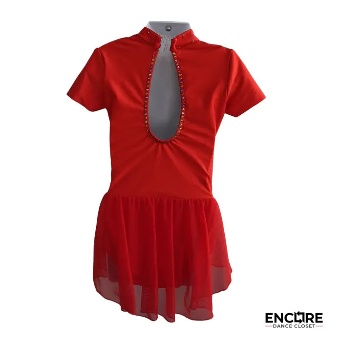 Scarlet Blossom Elegance  leotard