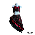 Fiery Flamenco-Inspired Two-Piece with Skirt  leotard