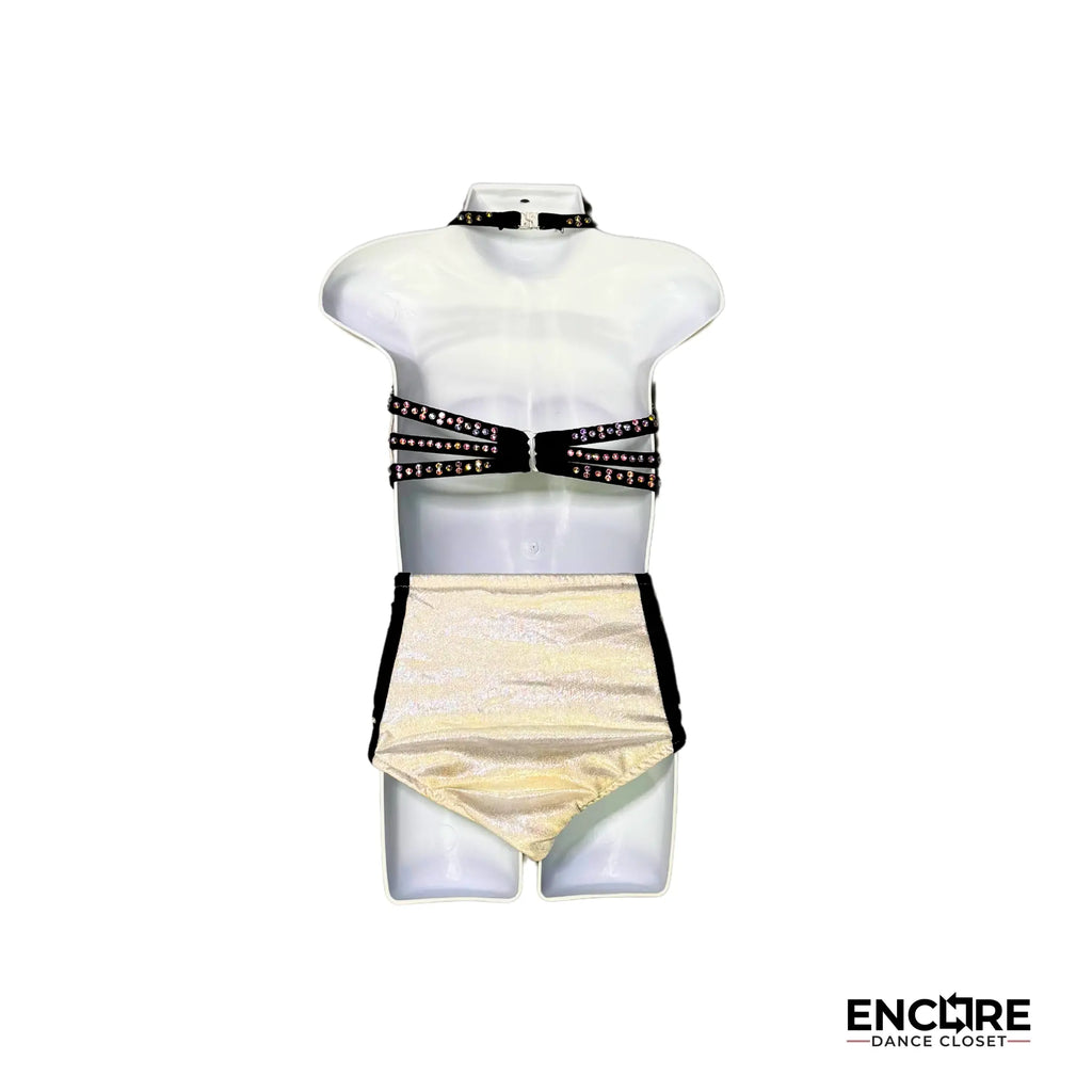 Edgy Black and White Hip-Hop Leo  leotard