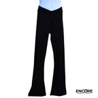 Black Velvet Flared Pants with Reddish Iridescent Sheen  pants