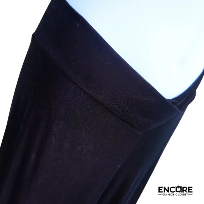 Black Velvet Flared Pants with Reddish Iridescent Sheen  pants