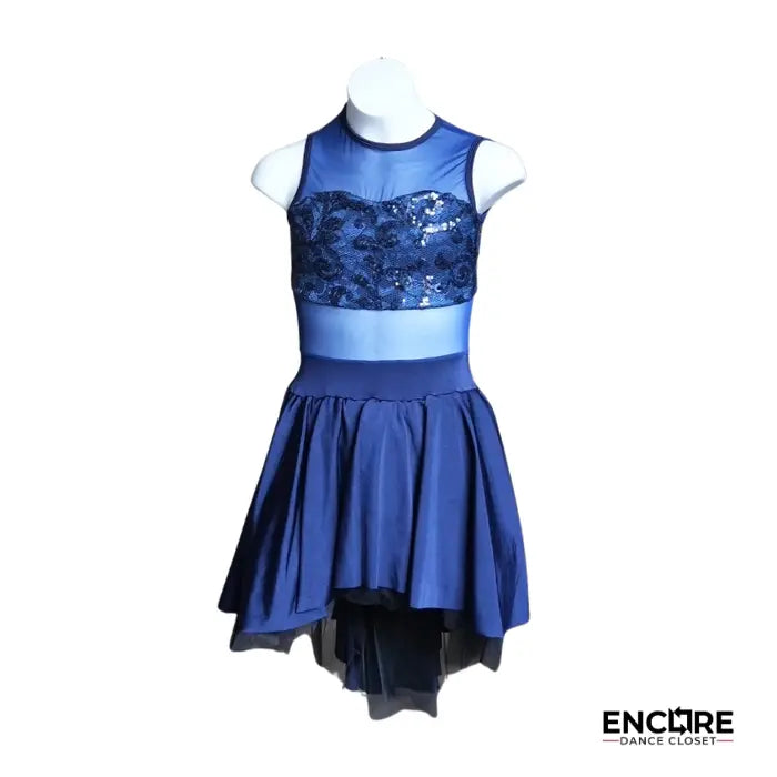 Elegant Dark Blue Lace Dress  dress