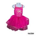 Hot Pink Sequin Dress with Removable Fringe & Tulle Skirts  dress