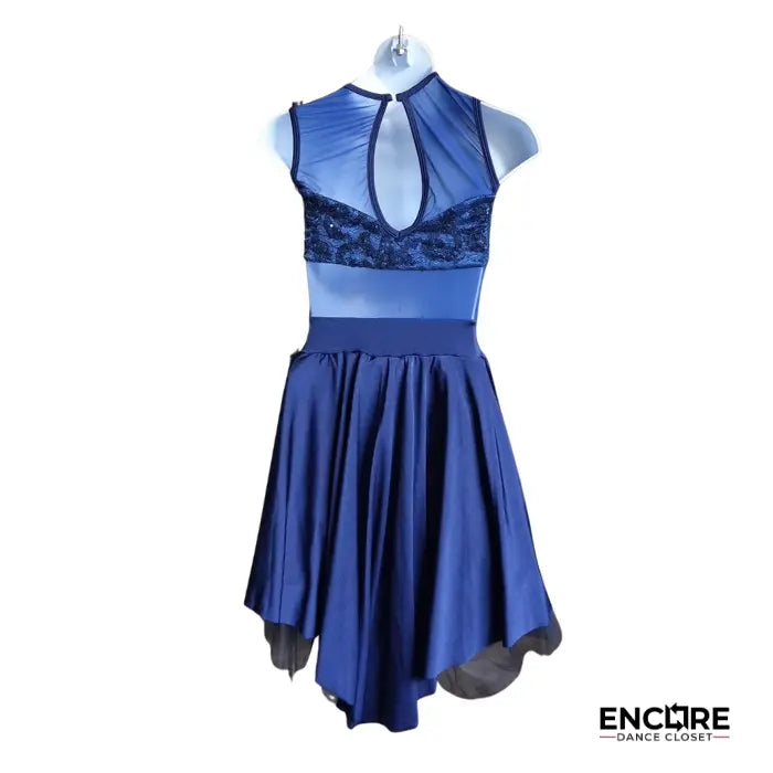Elegant Dark Blue Lace Dress  dress