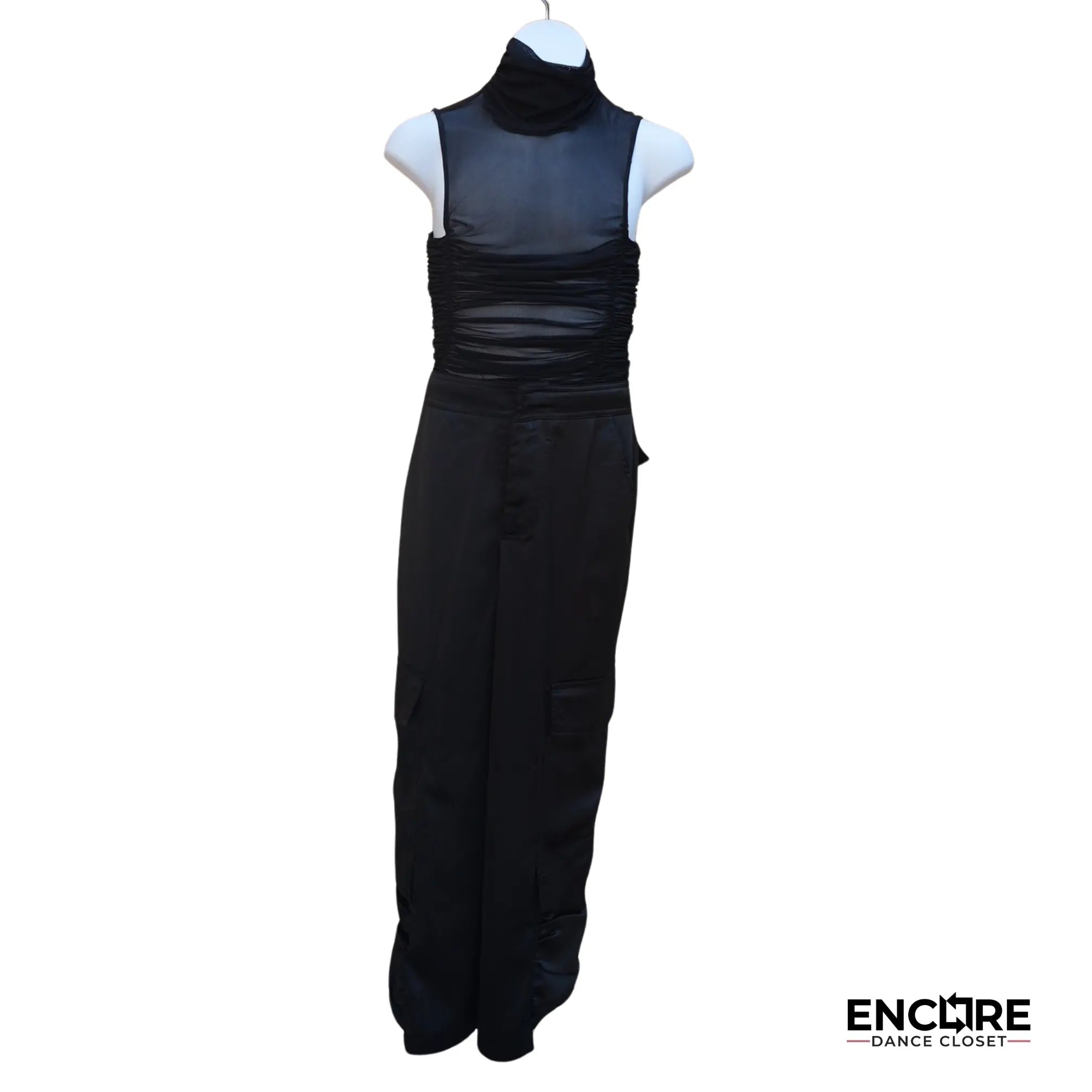 Black Cargo & Mesh Pedestrian Style  two piece