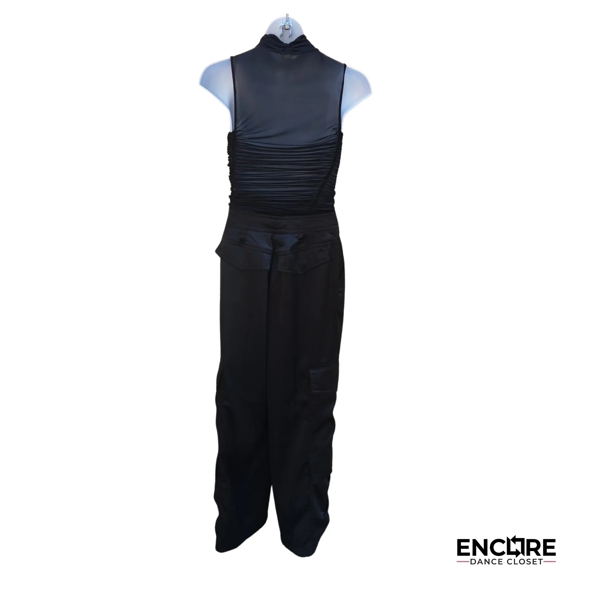 Black Cargo & Mesh Pedestrian Style  two piece