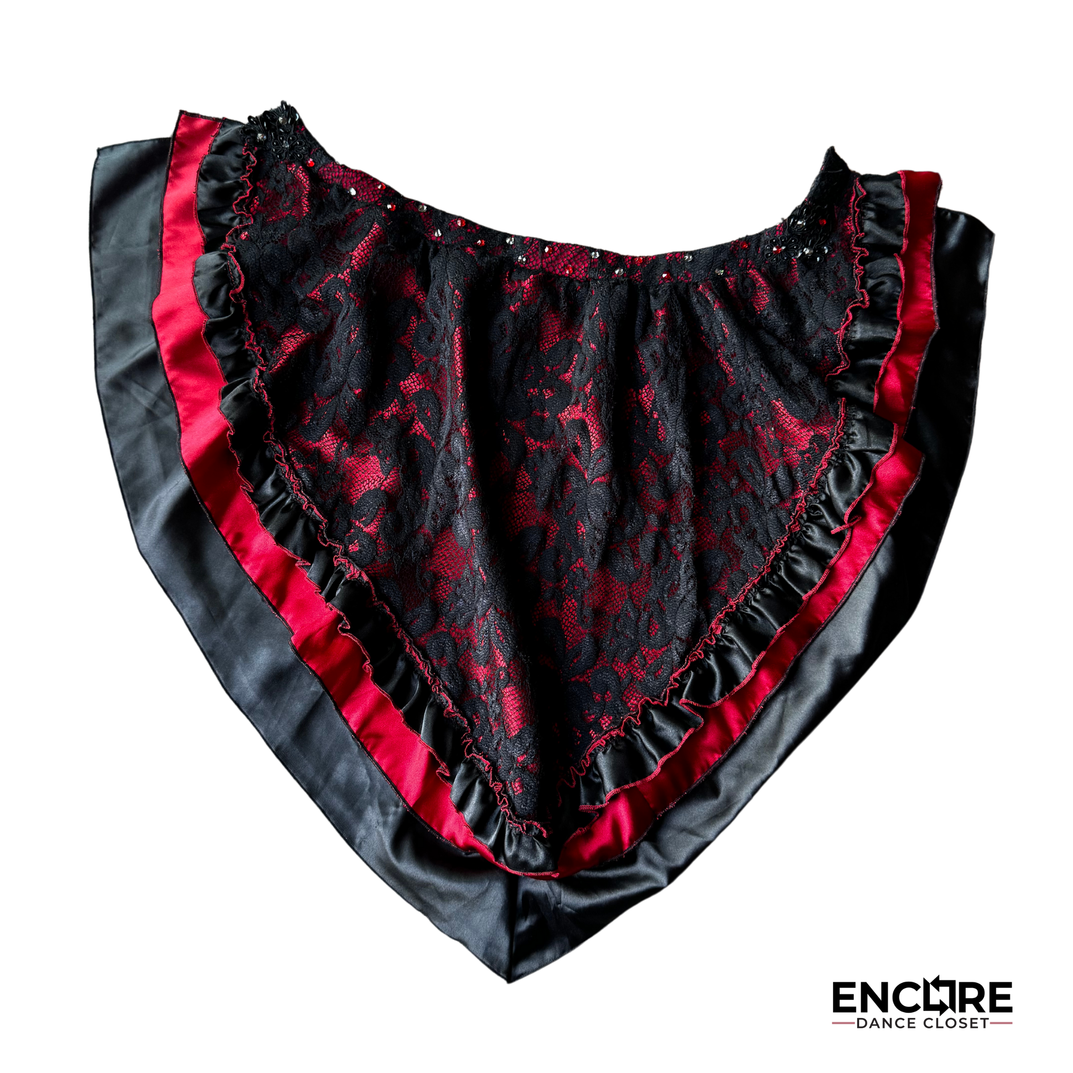 Fiery Flamenco-Inspired Two-Piece with Skirt - Encore Dance Closet