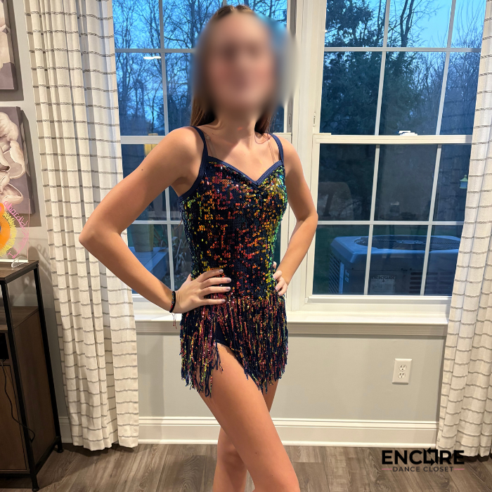 Electric Fringe Jazz Costume  leotard