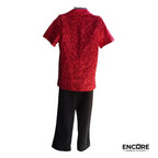 Sequin Collar Shirt Set  two piece