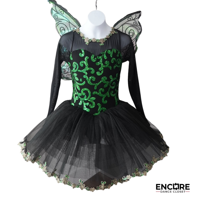 Emerald Fairy Wings Ballet Costume  dress
