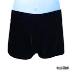 Classic Black Velvet Dance Shorts  pants