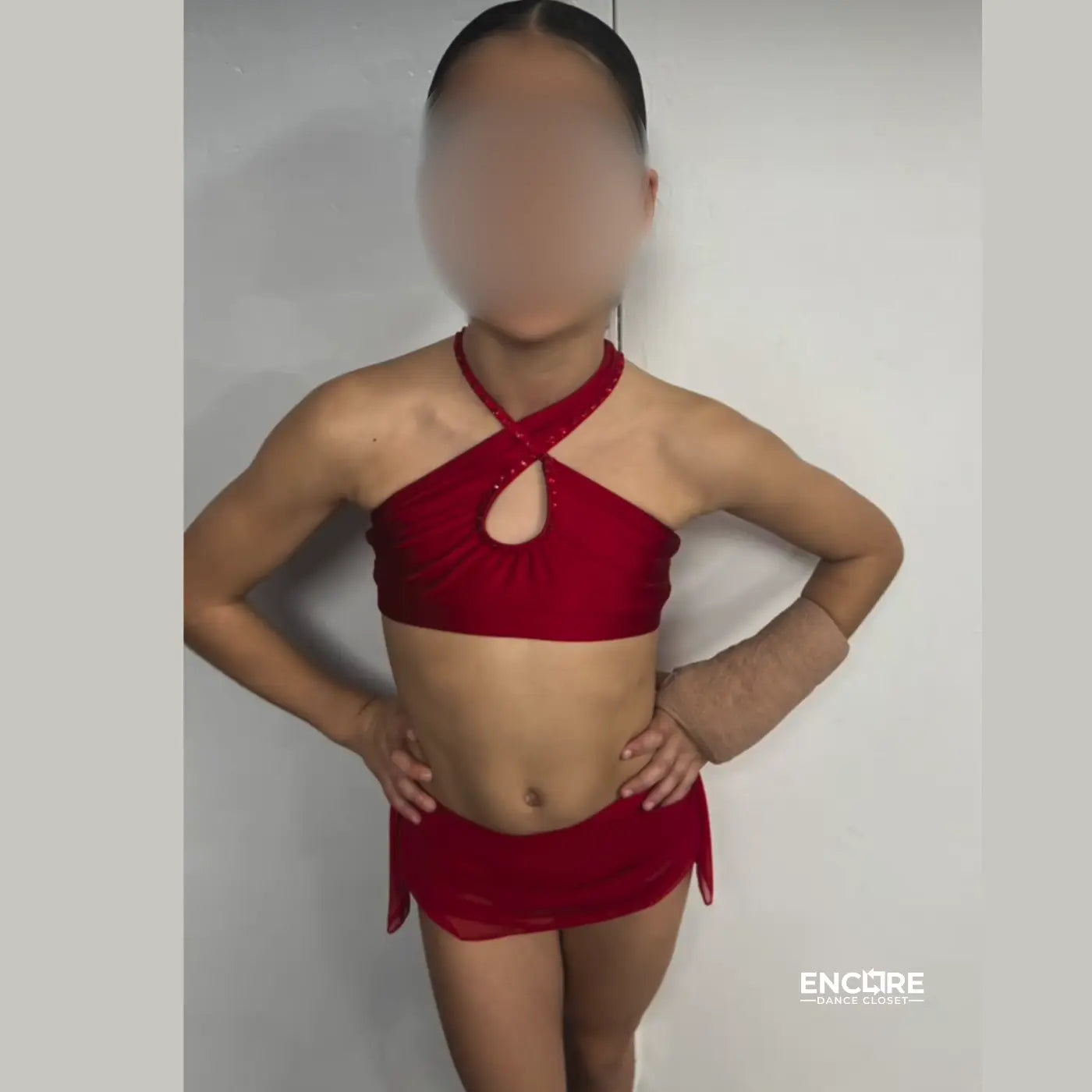 Radiant Red Keyhole Two-Piece  two piece