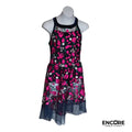Navy Blue Velvet Floral Dress  dress