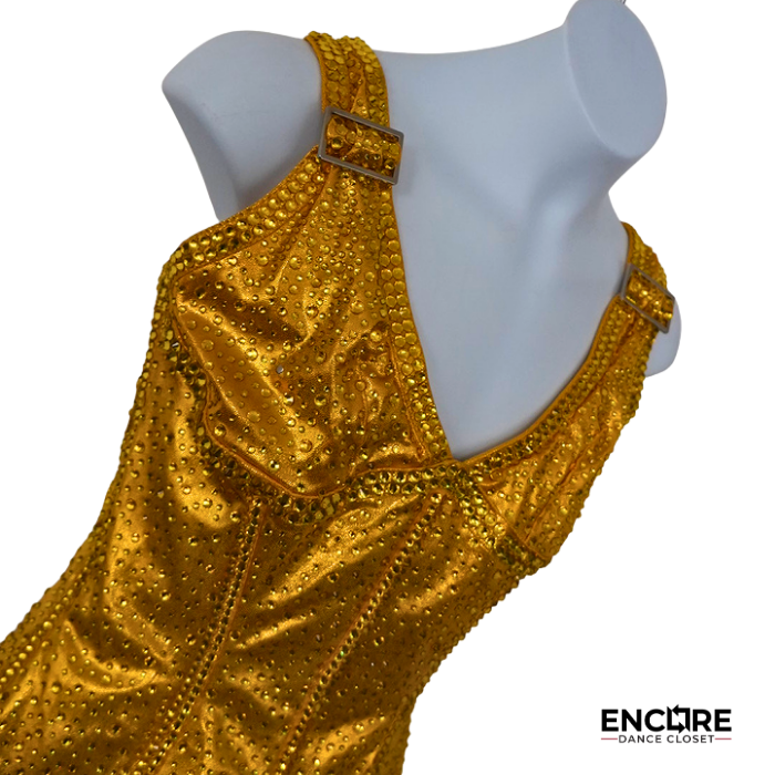 Rhinestone High-Low Jazz Costume with Embellished Belt  two piece