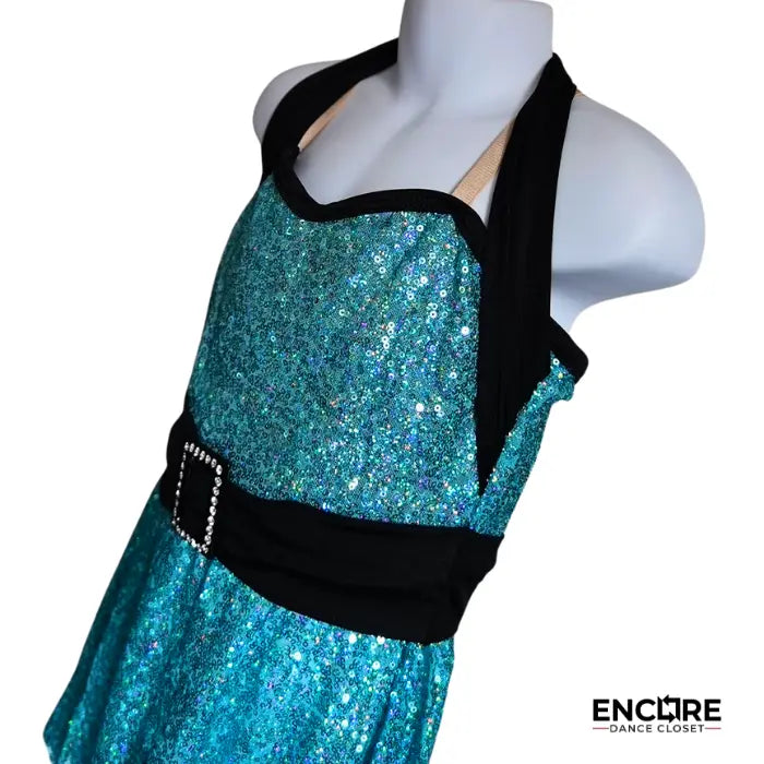 Turquoise Sequin Jazz Top  top