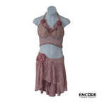 Dusty Rose Lace Two-Piece Lyrical Costume with Skirt  two piece