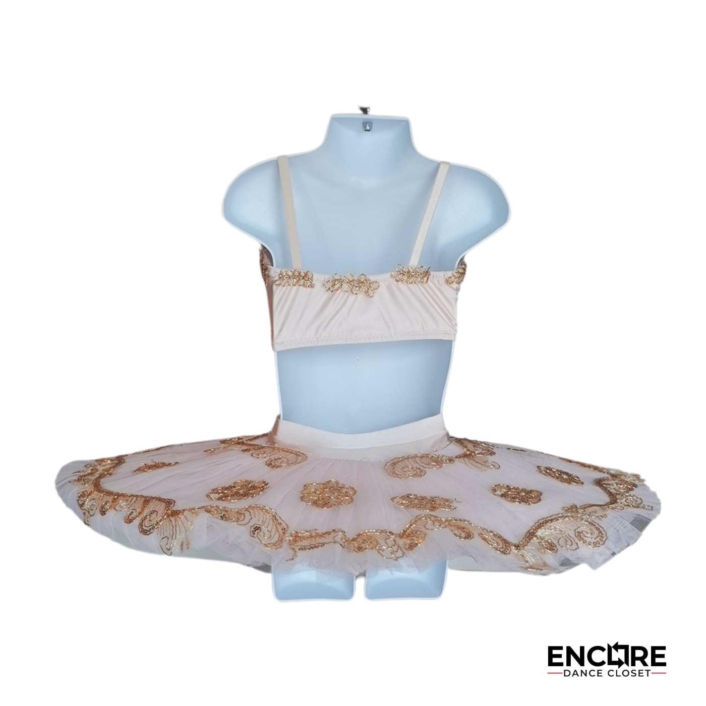 Elegant Light Pink and Gold Tutu Set - Encore Dance Closet