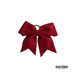 Red & Black Sequin Two-Piece Set with Mesh Leg Detail  pants