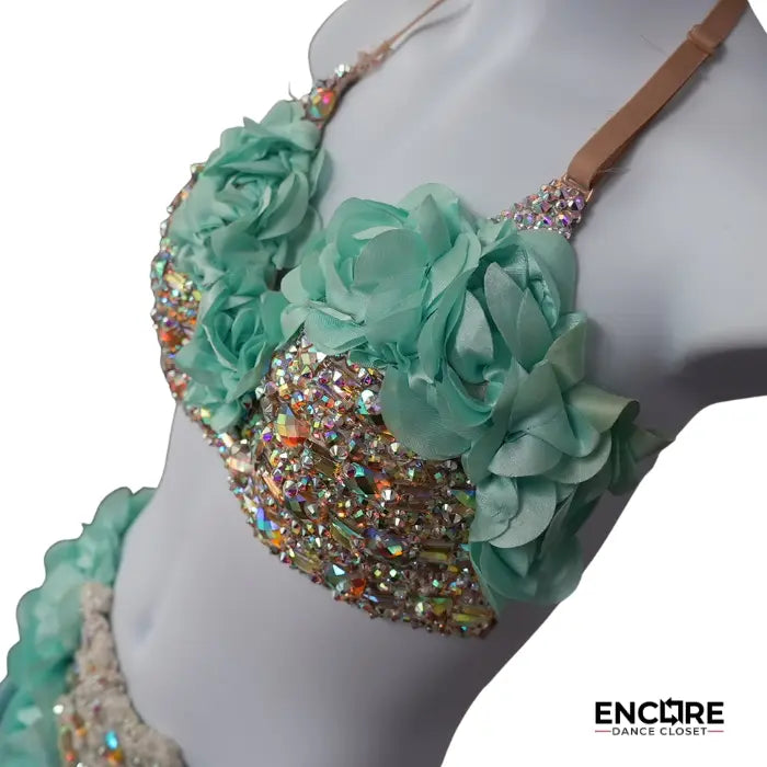 Mint Crystal Set  two piece