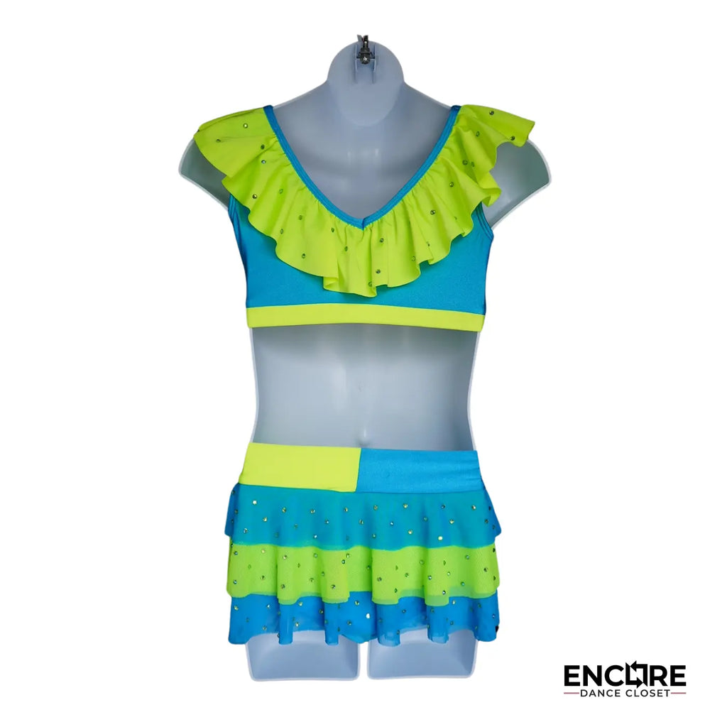 Turquoise & Sunshine Sparkle  two piece