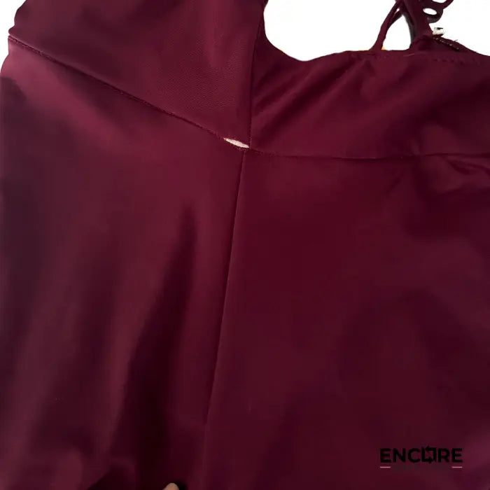 Burgundy Asymmetrical Leotard  leotard