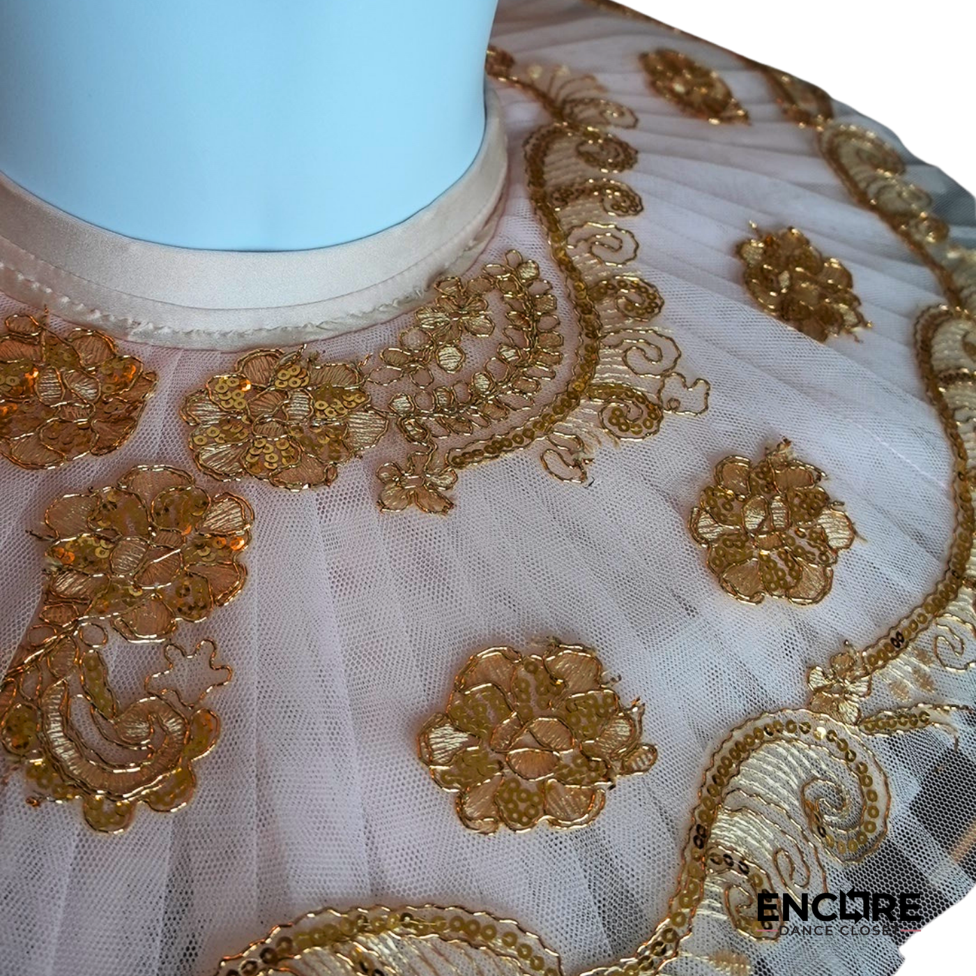 Elegant Light Pink and Gold Tutu Set - Encore Dance Closet