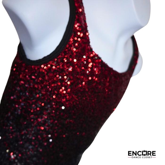 Red to Black Fringe Dress